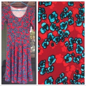 LuLaRoe Nicole Floral Dress NWT